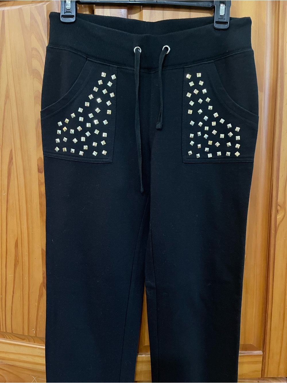 Y2K ~ Black Studded Drawstring Joggers